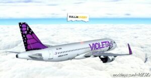 MSFS 2020 A32NX Livery Mod: A32NX Flybywire A320 NEO “Violeta” (Ficticia – Fictional) (Image #2)