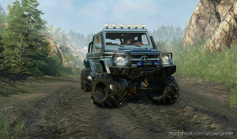 SnowRunner Mercedes-Benz Car Mod: Merc G63 6X6 V2.2 (Featured)