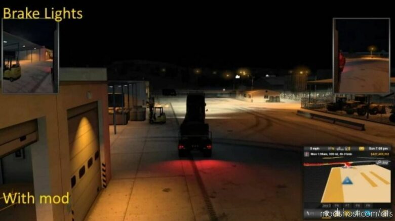 ATS Part Mod: Brighter Truck And Trailer Lights V1.4 1.42 (Featured)