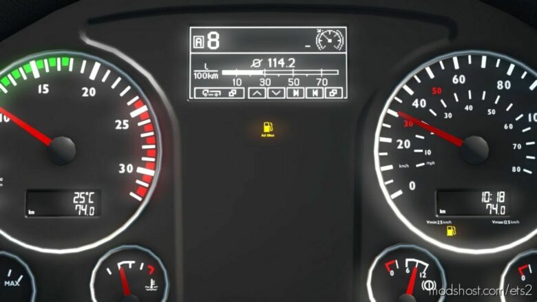 ETS2 MAN Part Mod: TGX Euro 6 Realistic Dashboard Computer 1.43 (Featured)