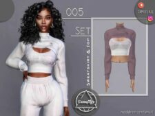 Sims 4 Female Clothes Mod: Sweatshirt & TOP (Featured)