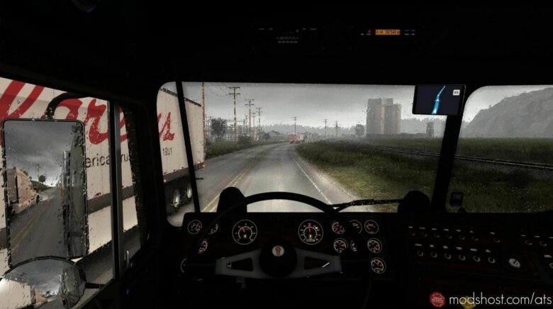 ATS Rain Weather Mod: Realistic Rain V4.0.2 1.43 (Featured)