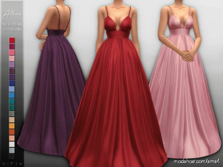 Sims 4 Party Clothes Mod: Althea Gown (Featured)