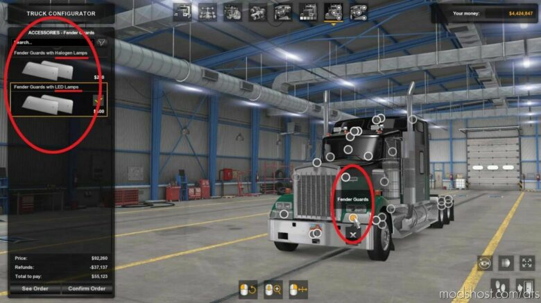 ATS Headlights Part Mod: Headlight Options V1.43 (Featured)