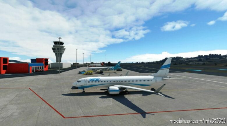 MSFS 2020 737-800 Mod: B737-800 MAX Enter AIR Colors Livery For Bredok3D (Featured)