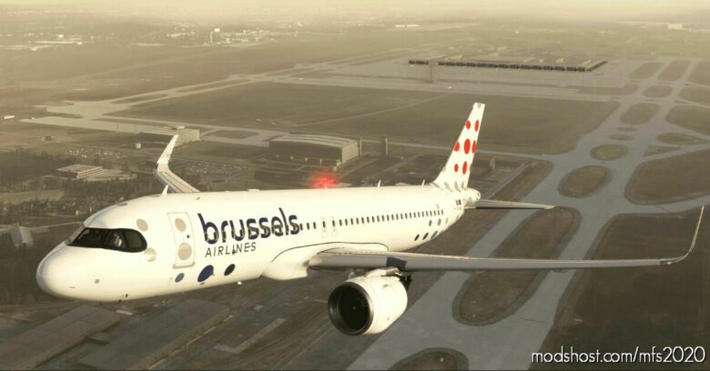 MSFS 2020 A320 Mod: Brussels Airlines “2021 Livery” A320 NEO V1.01 (Featured)