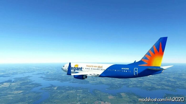 MSFS 2020 737-800 Livery Mod: B73X Allegiant (Featured)