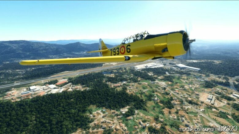 MSFS 2020 Spain Livery Mod: Asobo T-6 Texan Spain AIR Force (Featured)