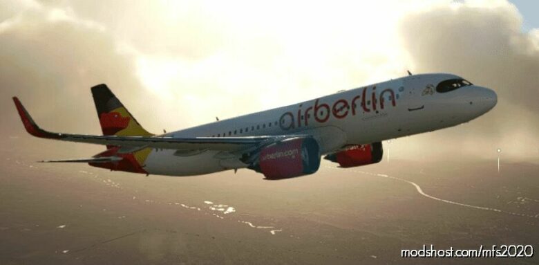 MSFS 2020 A320neo Livery Mod: A320Neo AIR Berlin (Unrealized) V0.9 (Featured)