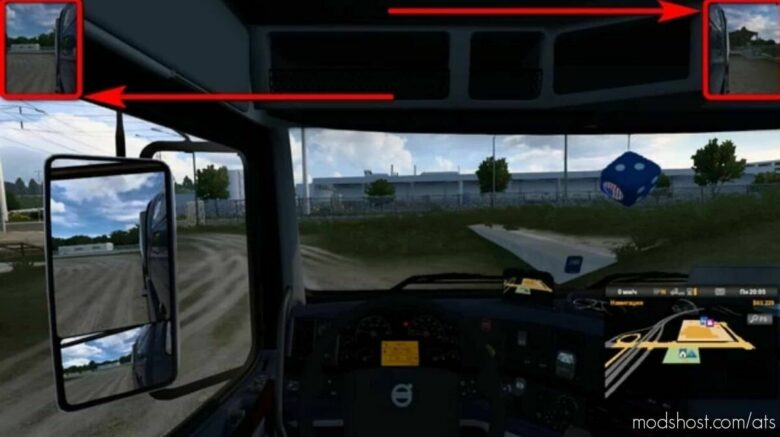 ATS Mirrors Mod: Compact Mirrors V1.1 1.43 (Featured)