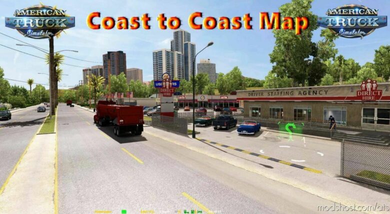 ATS Mod: Coast To Coast Map V2.12.5 1.42 (Featured)