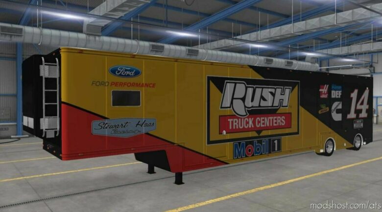 ATS Mod: Nascar Featherlite Trailer Skins 1.42 (Featured)