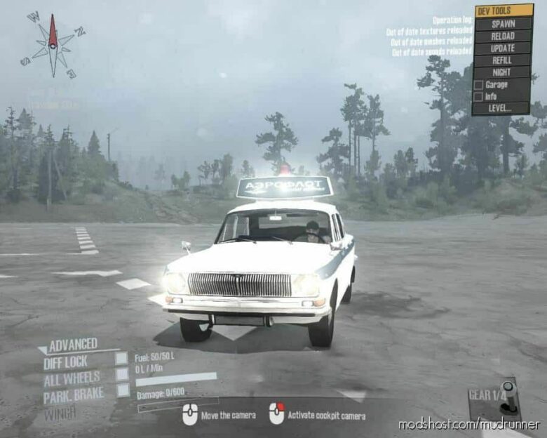 MudRunner Car Mod: GAZ-24 “Volga” Aeroflot (Featured)