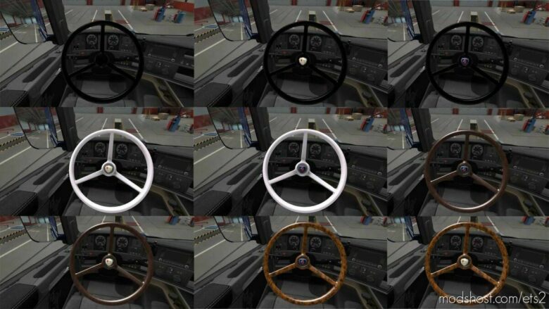 ETS2 Scania Part Mod: Vabis Steering Wheel Pack V1.3 1.42 – 1.43 (Featured)