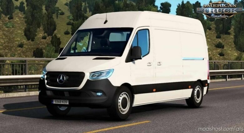 ATS Mercedes-Benz Car Mod: Mercedes Benz Sprinter 2019 + Interior V1.9 1.43 (Featured)