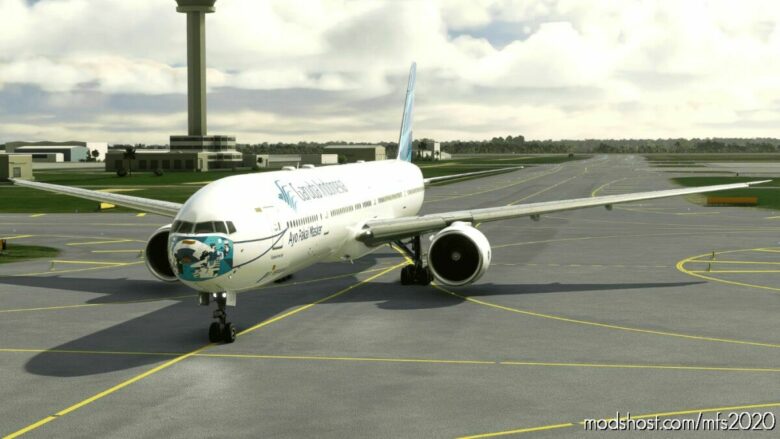 MSFS 2020 B777-300 Livery Mod: CS 777-300 Garuda (Masker) | 8K (Featured)