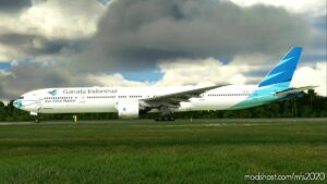 MSFS 2020 B777-300 Livery Mod: CS 777-300 Garuda (Masker) | 8K (Image #3)