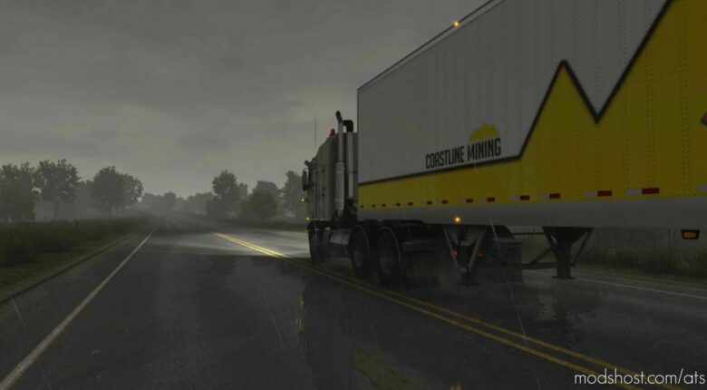 ATS Rain Weather Mod: Realistic Rain V4.1.1 1.43 (Featured)