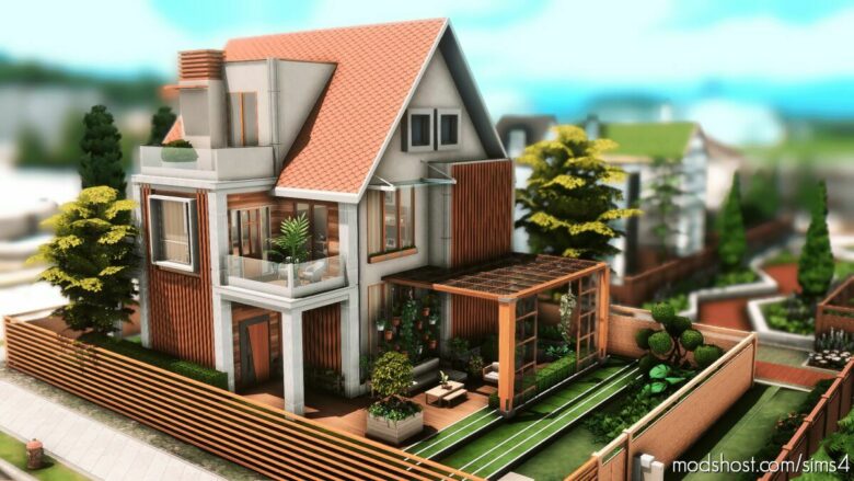 Sims 4 Mod: ECO Modern House – NO CC (Featured)