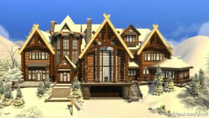 Sims 4 House Mod: Mountain LOG Cabin – NO CC (Image #3)