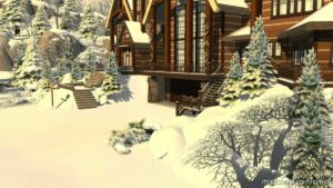 Sims 4 House Mod: Mountain LOG Cabin – NO CC (Image #6)