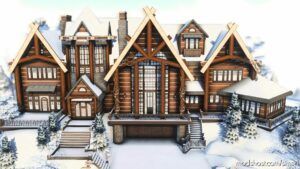 Sims 4 House Mod: Mountain LOG Cabin – NO CC (Image #8)