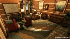 Sims 4 House Mod: Mountain LOG Cabin – NO CC (Image #21)