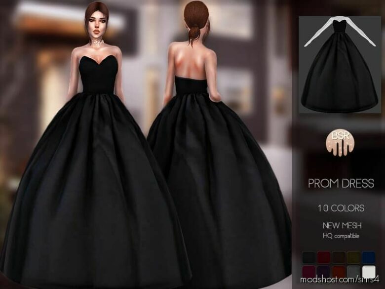 Sims 4 Elder Clothes Mod: Prom Dress (Featured)