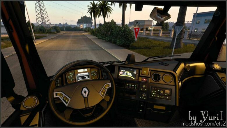 ETS2 Renault Mod: Dark Interior For Renault Range T V2.0 (Featured)