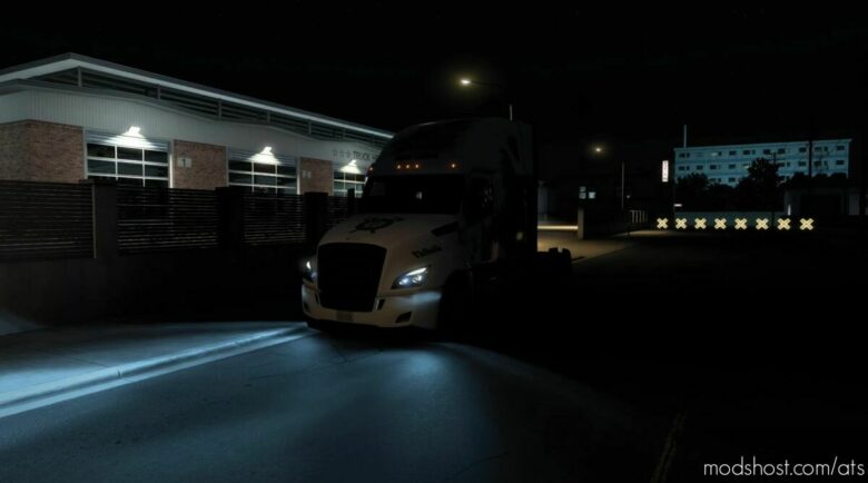 ATS Headlights Part Mod: Xenon Lights Blue V1.43 (Featured)