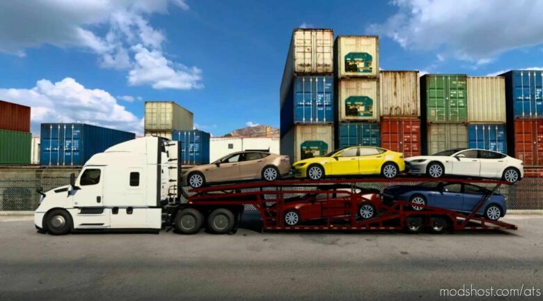 ATS Mod: Semi-Trailer CAR Carrier In The Property V1.42 (Featured)