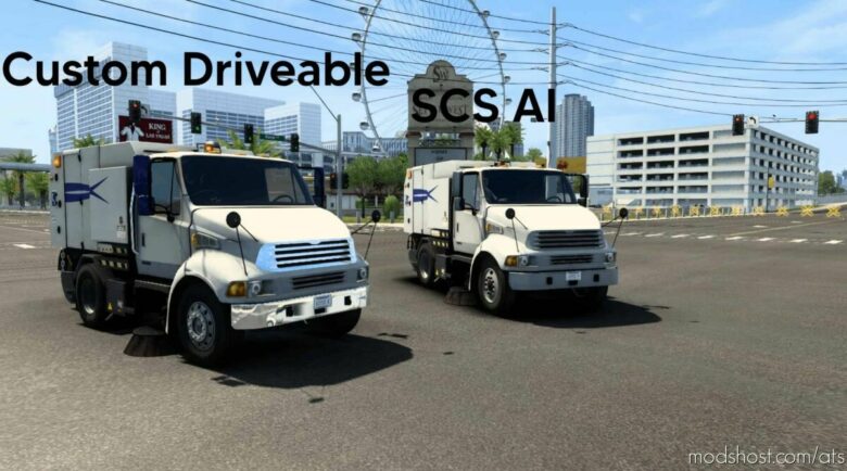 ATS Truck Mod: Driveable Street Sweeper V1.2.1 1.43 (Featured)