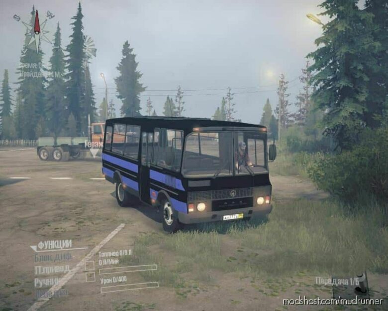 MudRunner Vehicle Mod: PAZ-3205 BUS V1.1 (Featured)