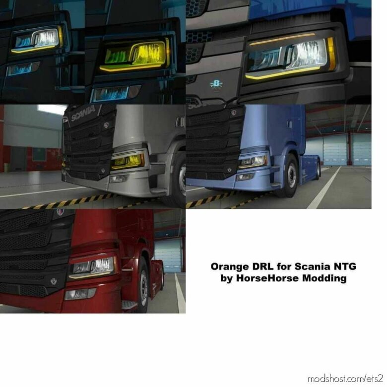 ETS2 Scania Part Mod: Orange DRL Scania Next Generation 1.43 (Featured)