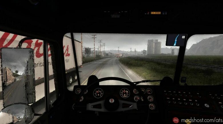 ATS Rain Weather Mod: Realistic Rain V4.1.2 1.43 (Featured)