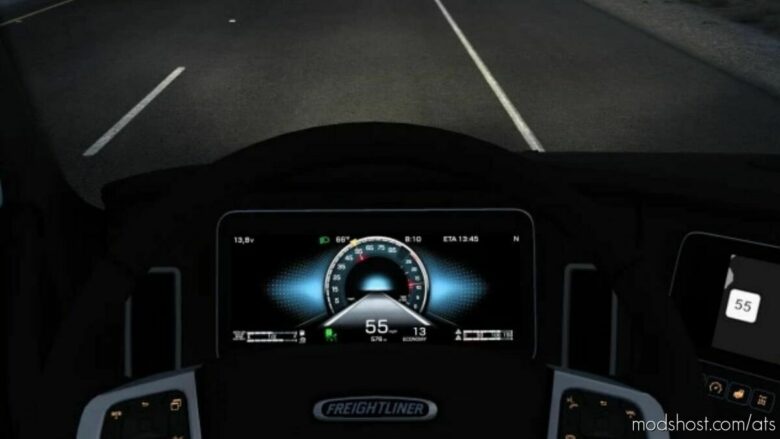 ATS Freightliner Interior Mod: Cascadia 2020 Boardcomputer ETA (Featured)