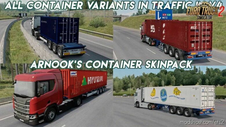 ETS2 Mod: SCS Containers Skin Project By Arnook V11.0 1.43 (Featured)