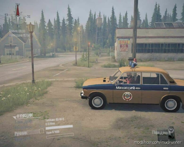 MudRunner Car Mod: VAZ-2106 Police V11.12.21 (Featured)