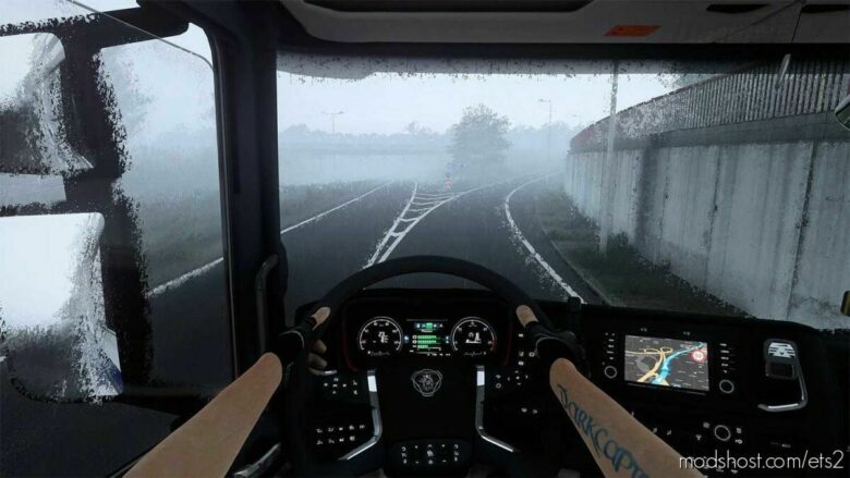 ETS2 Rain Weather Mod: Cold Rain V0.2.5 FIX 1.43 (Featured)