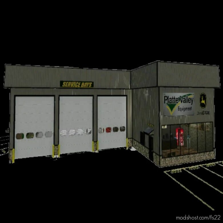 FS22 John Deere Placeable Mod: Platte Valley John Deere (Featured)