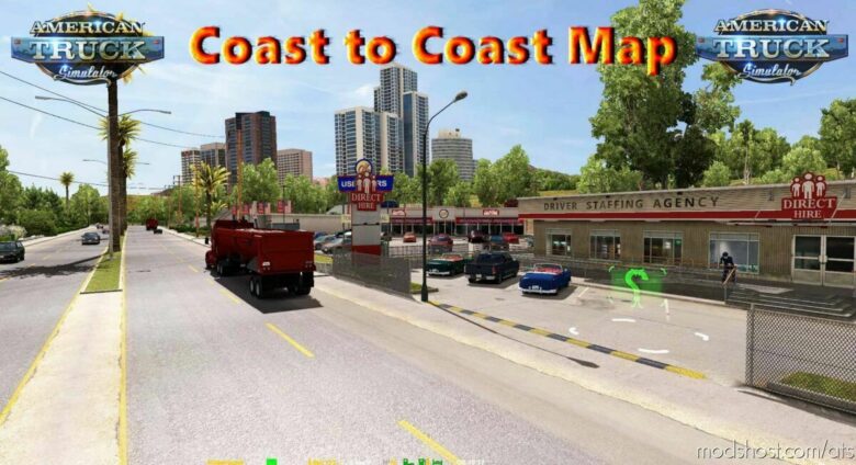 ATS Mod: Coast To Coast Map V2.12.43.1 1.43 (Featured)