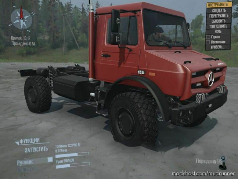 MudRunner Truck Mod: Mercedes-Benz Unimog U4023 V1.2 (Featured)