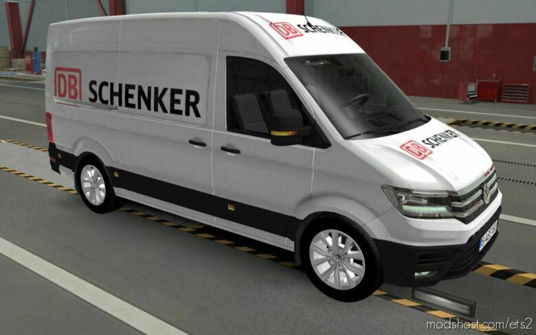 ETS2 Volkswagen Mod: Skin Volkswagen Crafter And ATS DB Schenker 1.43 (Featured)