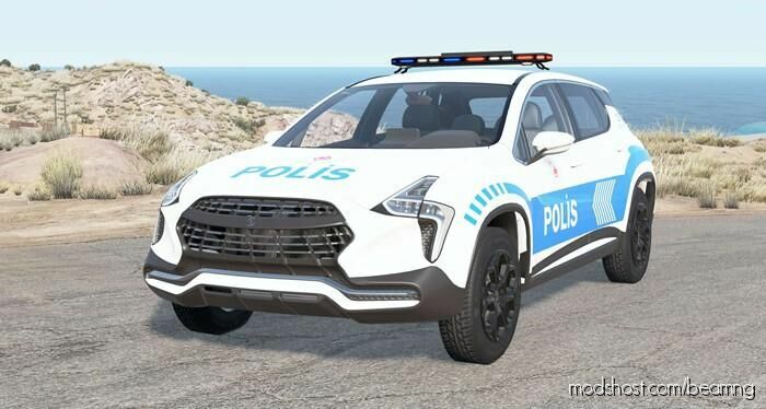 BeamNG Cherrier Car Mod: FCV Turkish Police V1.4 (Featured)