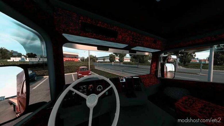 ETS2 Scania Mod: RJL 4S Topline Interior RED Plusch Danish Reworked V2.0 (Featured)