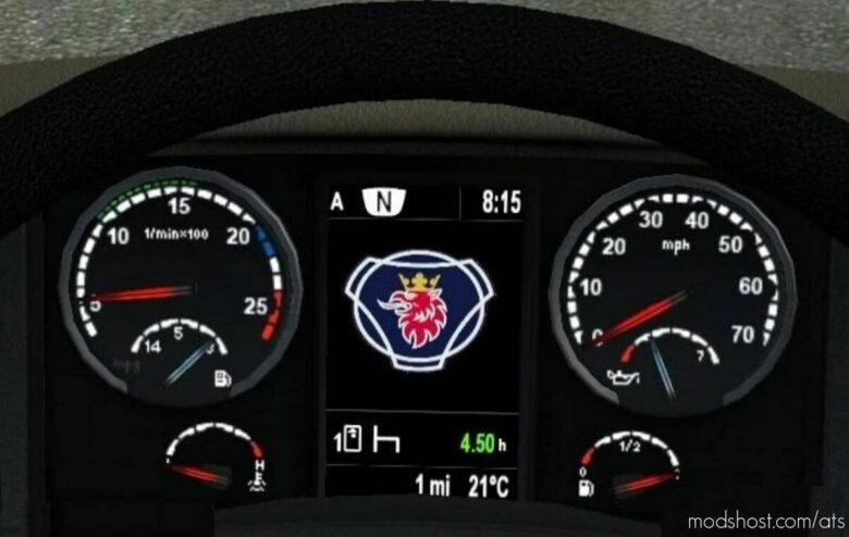 ATS Scania Interior Mod: Dashboard Computer V3.9.9 1.43 (Featured)