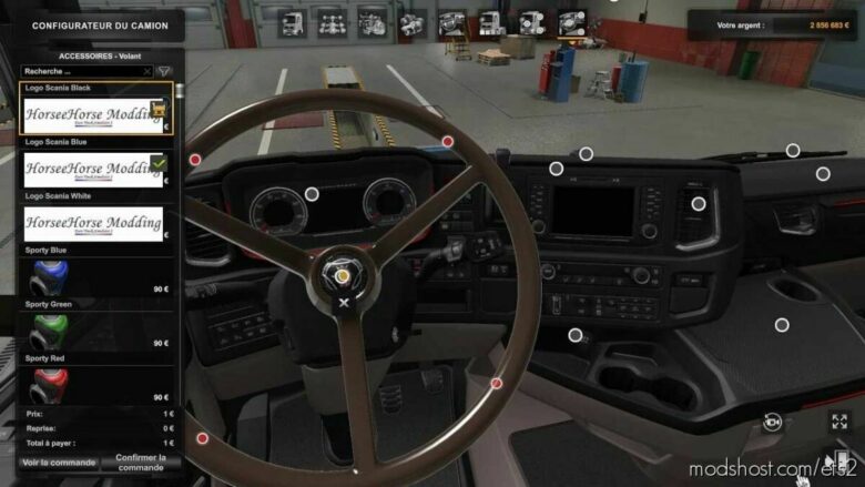 ETS2 Scania Part Mod: Vabis Steering Wheel Pack V1.4 1.43 (Featured)