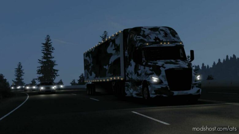 ATS Freightliner Skin Mod: Cascadia Camo (Featured)