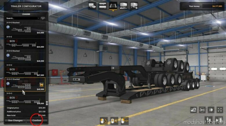 ATS Mod: Stacked SCS Lowboy Trailers (With Extra Cargo) V1.8 1.43 (Featured)