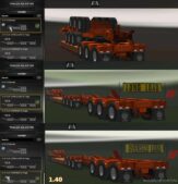 ATS Mod: Stacked SCS Lowboy Trailers (With Extra Cargo) V1.8 1.43 (Image #2)